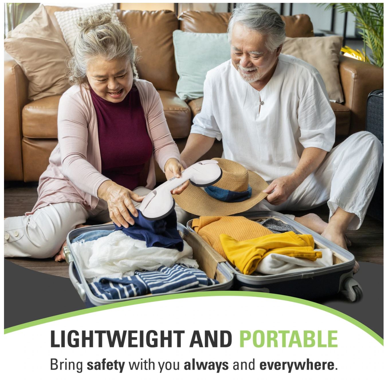 Single Grip Portable Suction Grab Bar