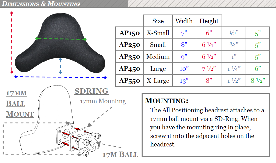 Stealth All Positioning Headrest