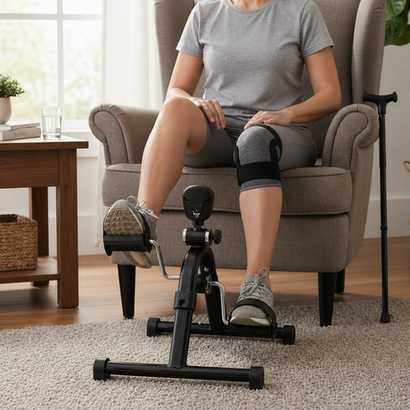Folding Pedal Exerciser with Pedometer