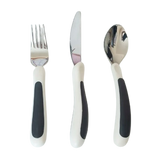 Kura Care Adult Cutlery Set - Black and White